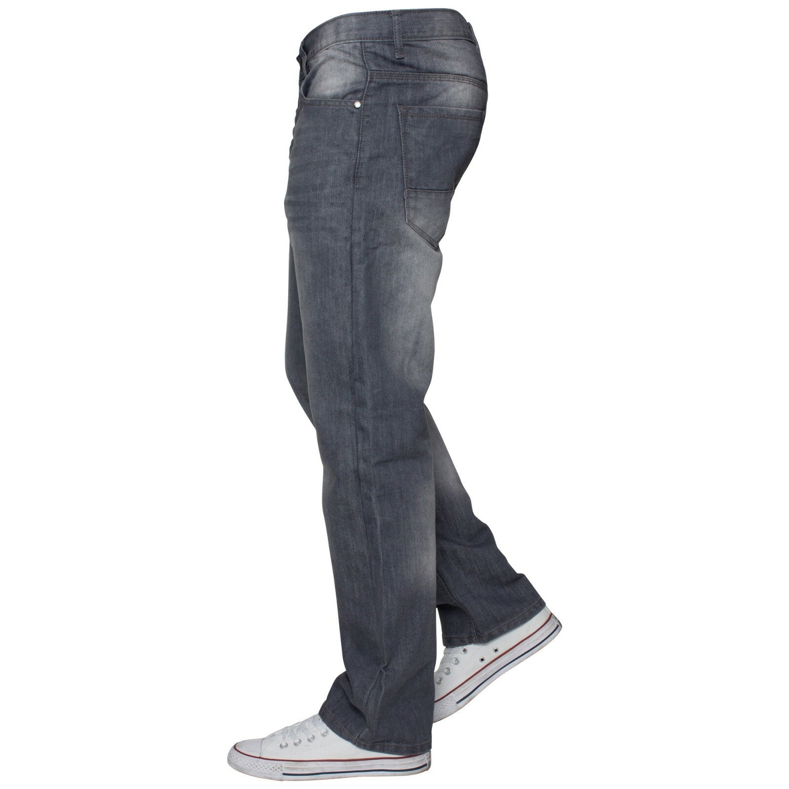 Mens Regular Fit Jeans Straight Leg Denim Trouser Pants Big Tall All Waist Sizes