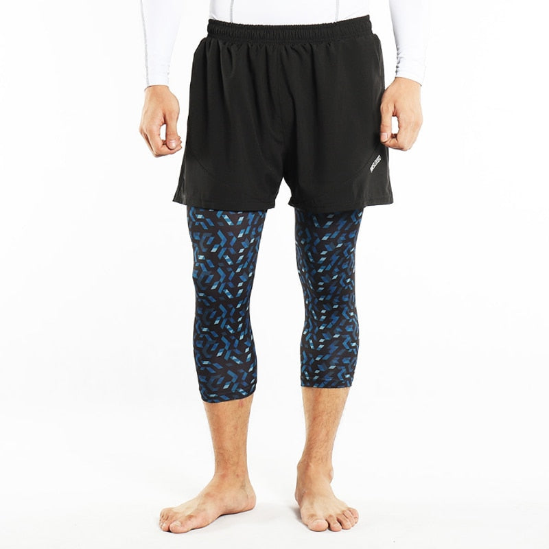 Short de sport séchage rapide homme 3 en 1, short de course, d'entraînement, de jogging, avec doublure plus longue, 4 couleurs - Short de sport