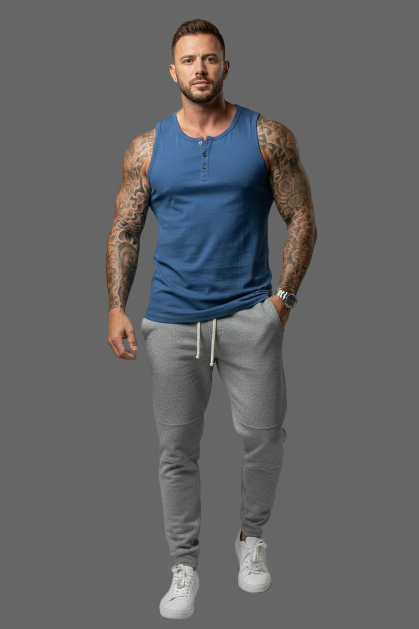 Sommer Herren Jugend Sport Basketball Tank Top Groß Rundhals Knöpfe Ärmelloses T-Shirt Herren Sweetheart