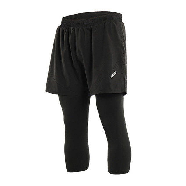 Short de sport séchage rapide homme 3 en 1, short de course, d'entraînement, de jogging, avec doublure plus longue, 4 couleurs - Short de sport