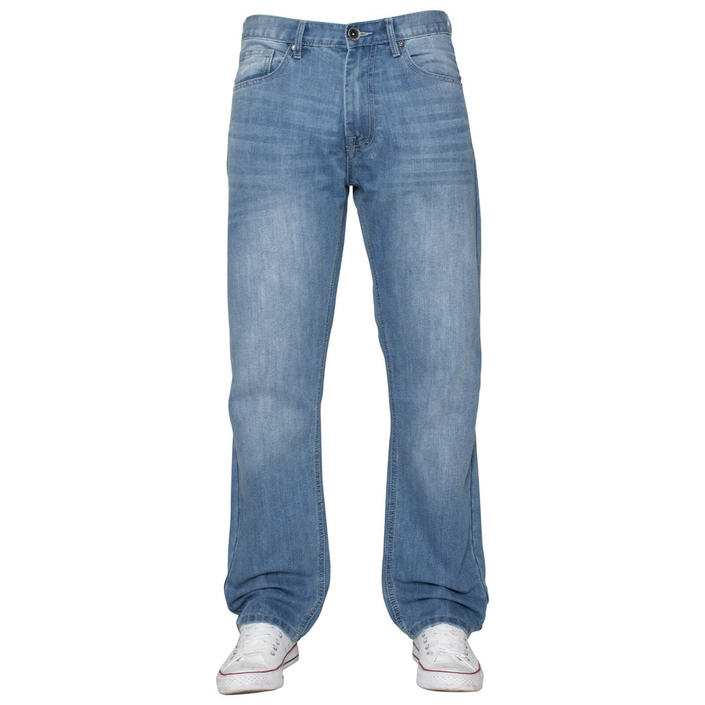Mens Regular Fit Jeans Straight Leg Denim Trouser Pants Big Tall All Waist Sizes